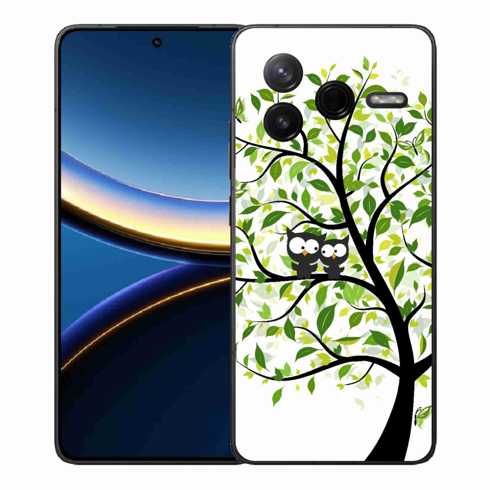 Gelový kryt mmCase na Xiaomi Poco F7 Pro - sovičky na stromě