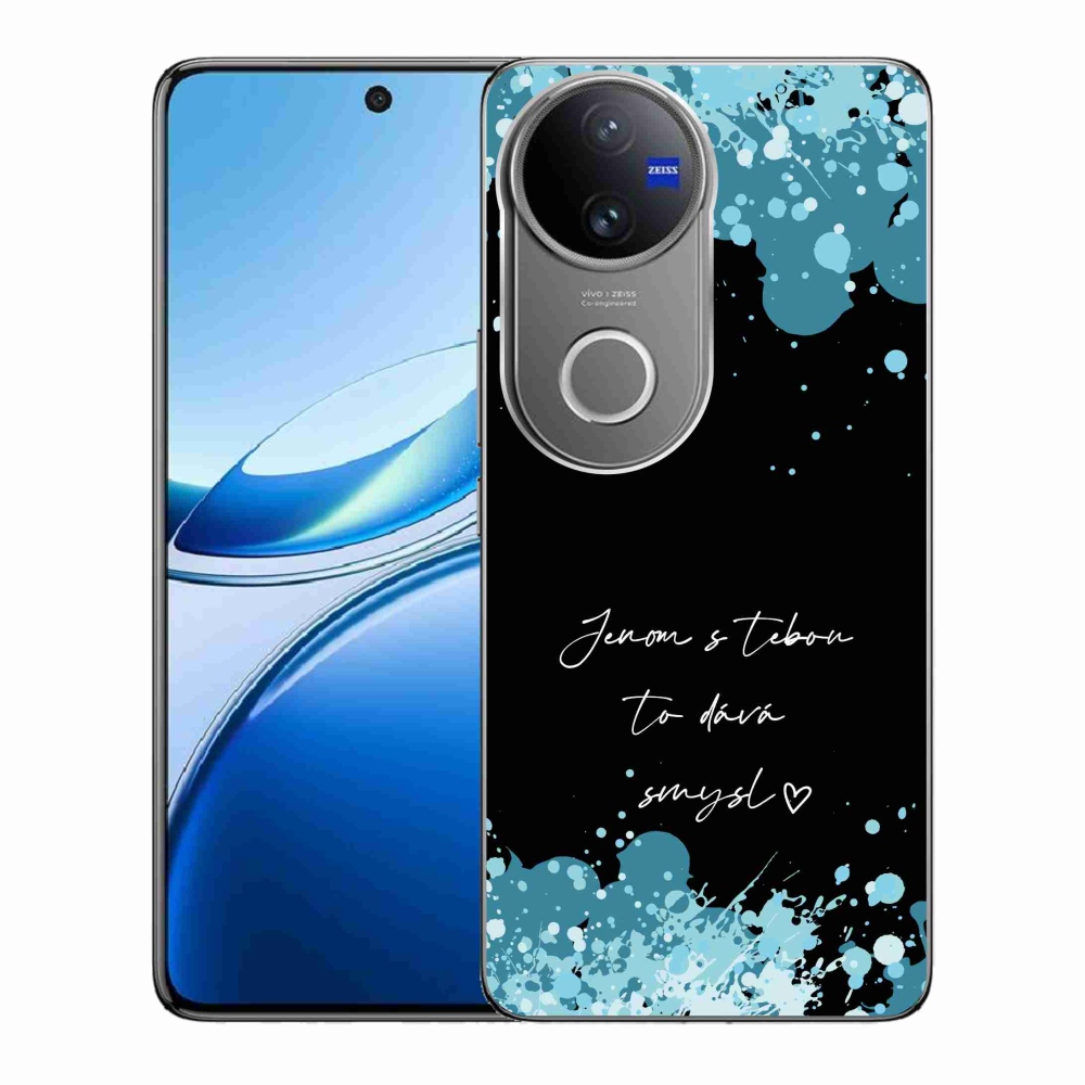 Gelový kryt mmCase na Vivo V50 5G - zamilovaný text černé pozadí