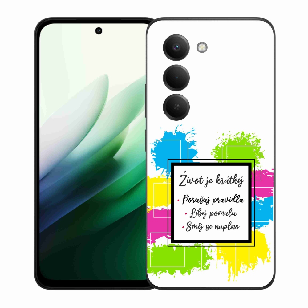 Gelový kryt mmCase na Xiaomi Redmi 15 5G (169mm) - citát 5 bílé pozadí