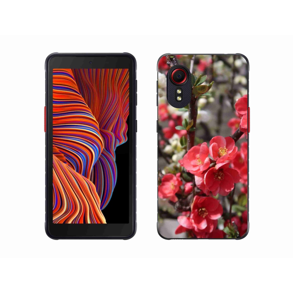 Gelový kryt mmCase na Samsung Galaxy Xcover 5 - červené květy
