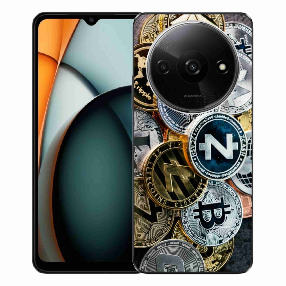 Gelový kryt mmCase na Xiaomi Redmi A3 - kryptoměny