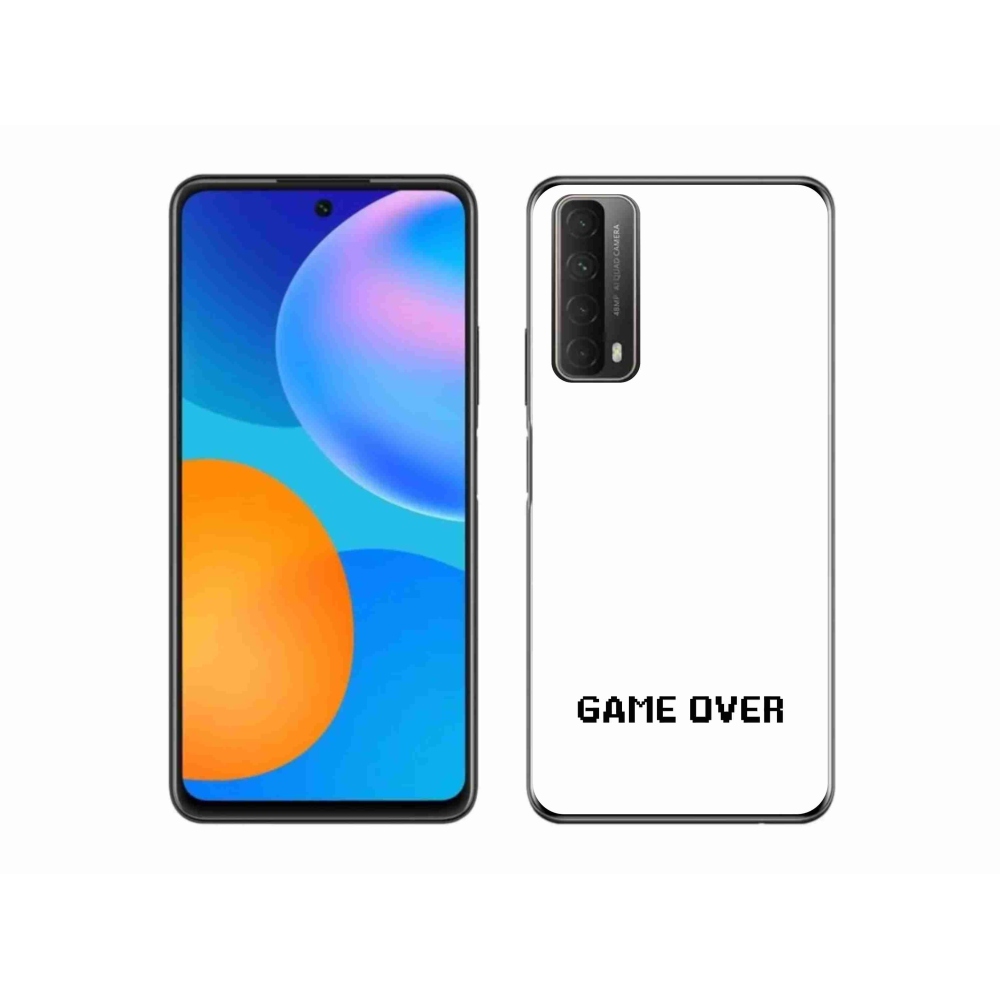 Gelový kryt mmCase na Huawei P Smart (2021) - game over bílé pozadí
