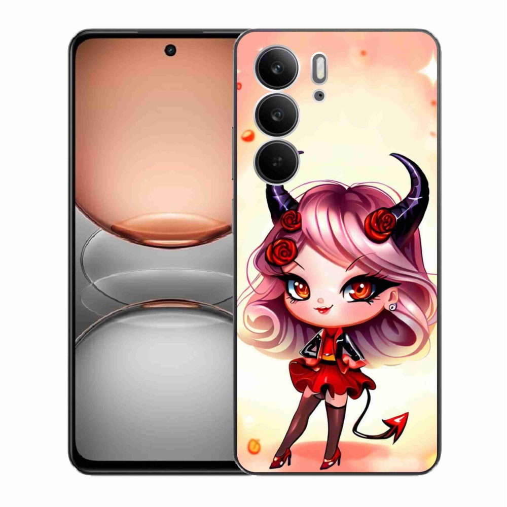 Gelový kryt mmCase na Realme C75 - kreslená čertice