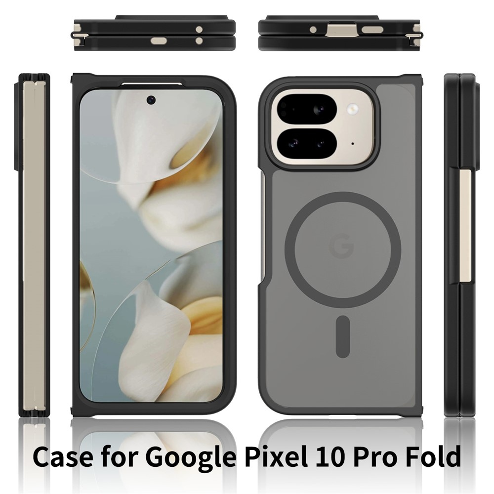 Skin gelový obal s pevnými zády a podporou MagSafe na Google Pixel 10 Pro Fold - černý