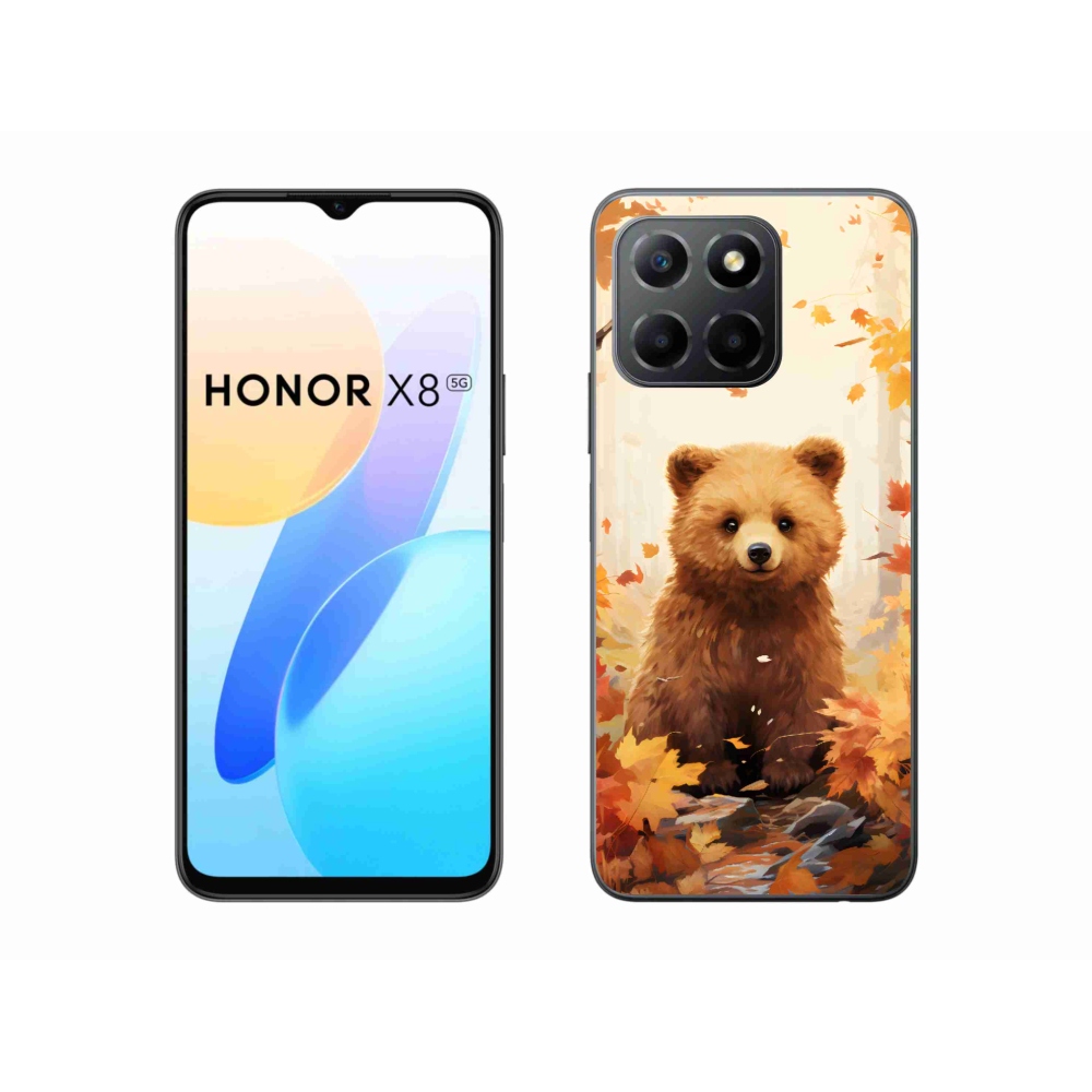 Gelový kryt mmCase na Honor X8 5G - medvěd v lese