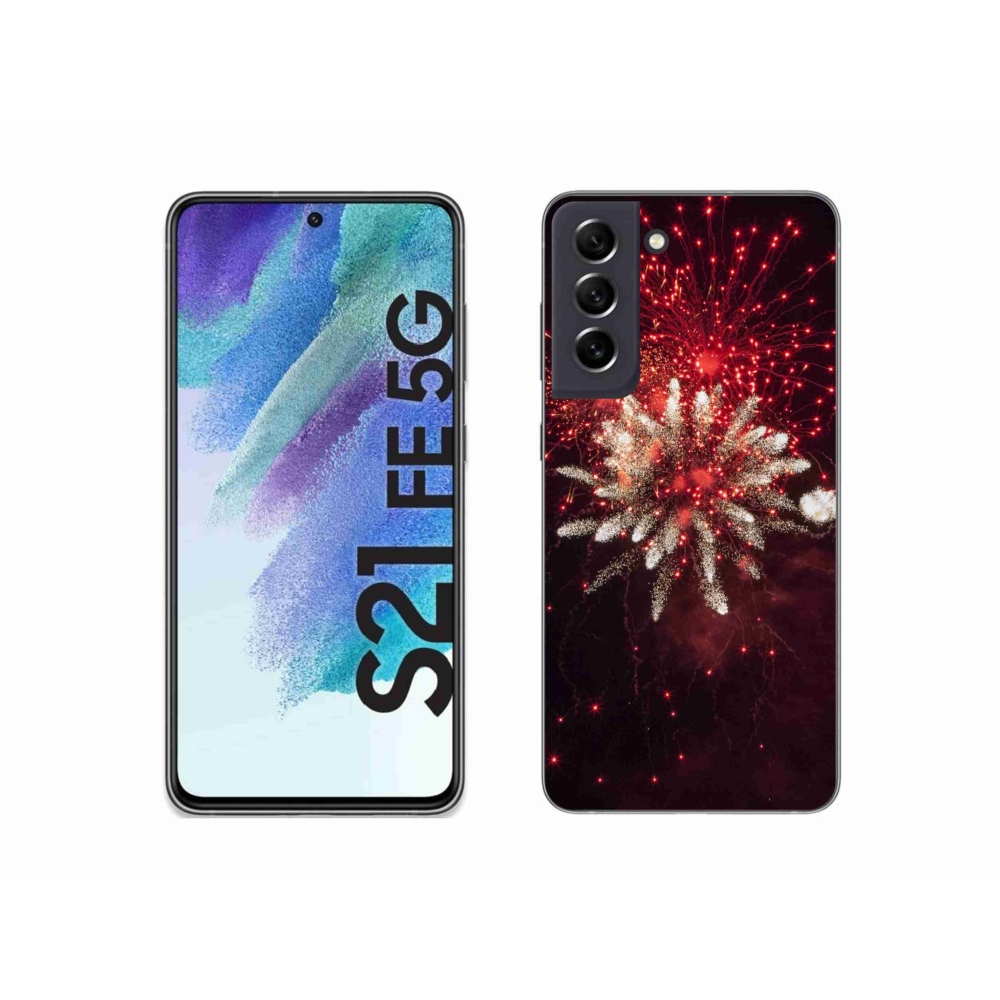 Gelový kryt mmCase na Samsung Galaxy S21 FE 5G - ohňostroj
