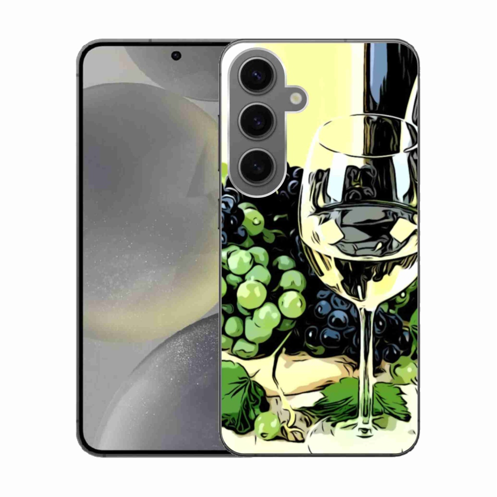 Gelový kryt mmCase na Samsung Galaxy S24 - sklenka vína