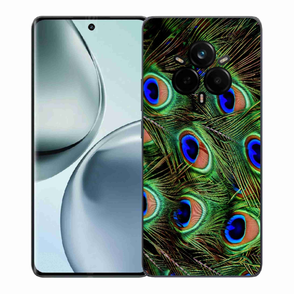 Gelový kryt mmCase na Realme 14 Pro 5G - paví peří