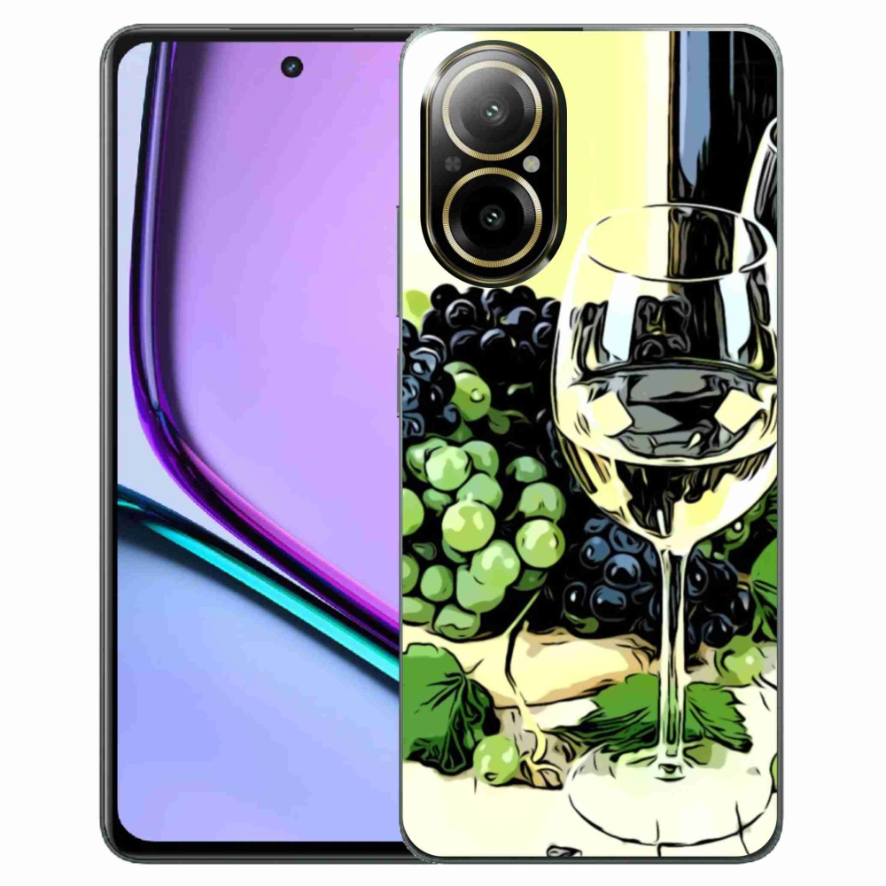 Gelový kryt mmCase na Realme C67 - sklenka vína