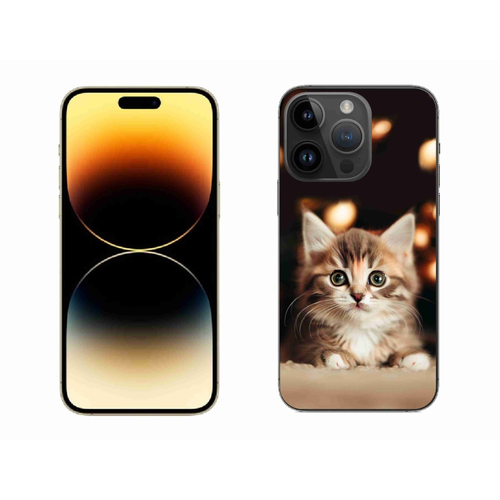 Gelový kryt mmCase na iPhone 14 Pro Max - roztomilé kotě 2