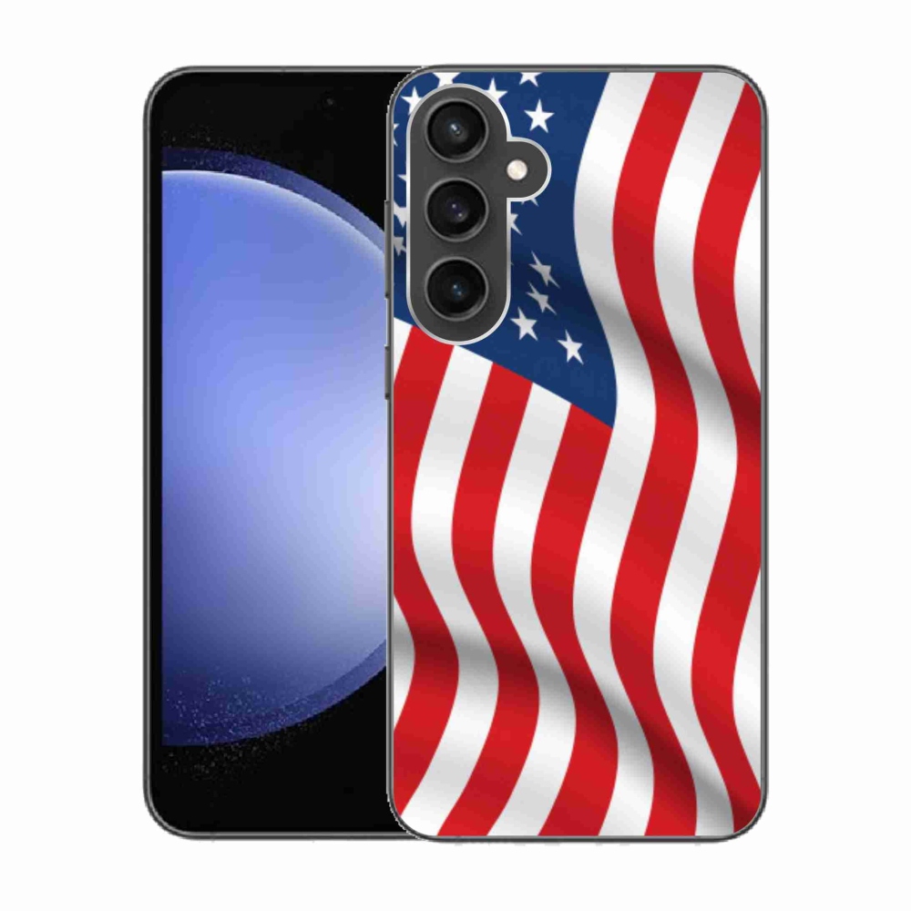 Gelový kryt mmCase na Samsung Galaxy S23 FE - USA vlajka