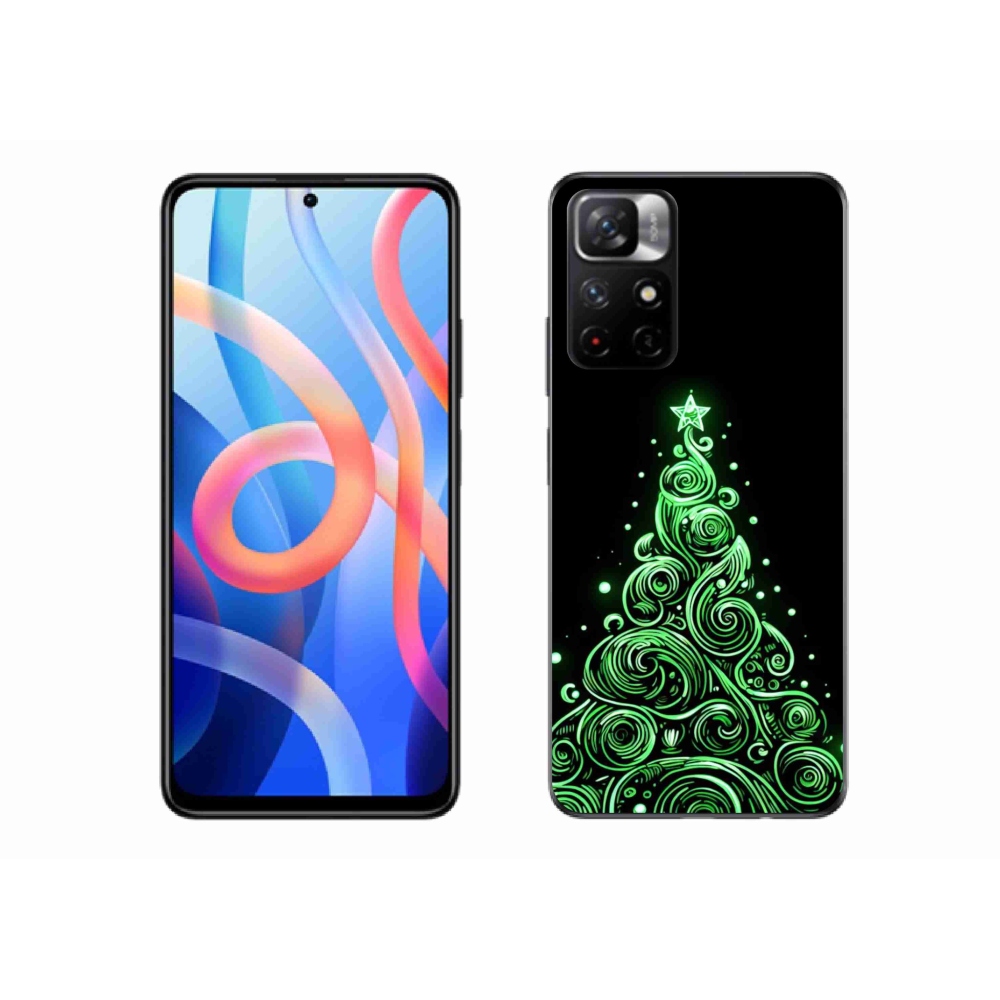Gelový kryt mmCase na Xiaomi Redmi Note 11S 5G - neonový vánoční stromek 3