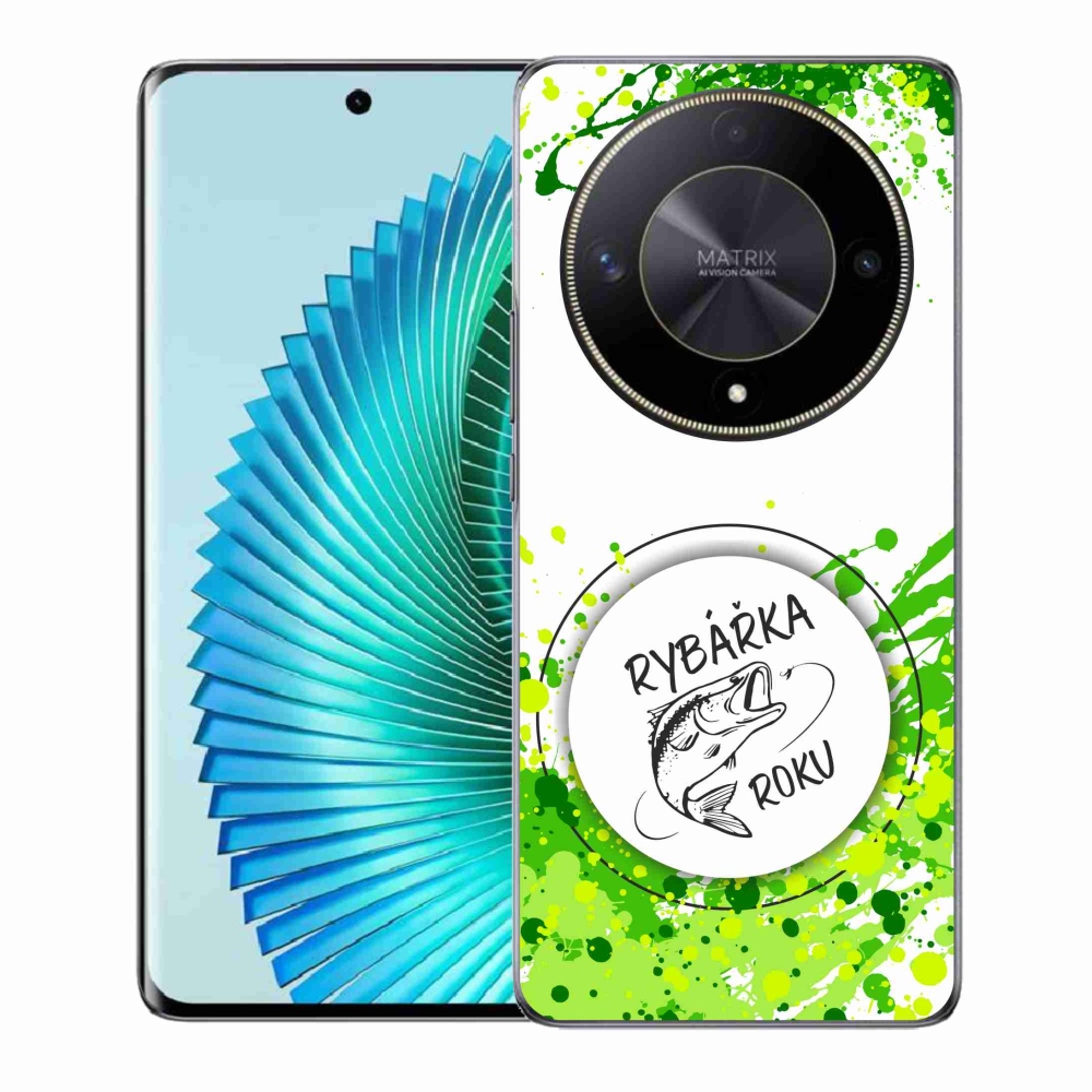 Gelový kryt mmCase na Honor Magic 6 Lite 5G - rybářka roku bílé pozadí