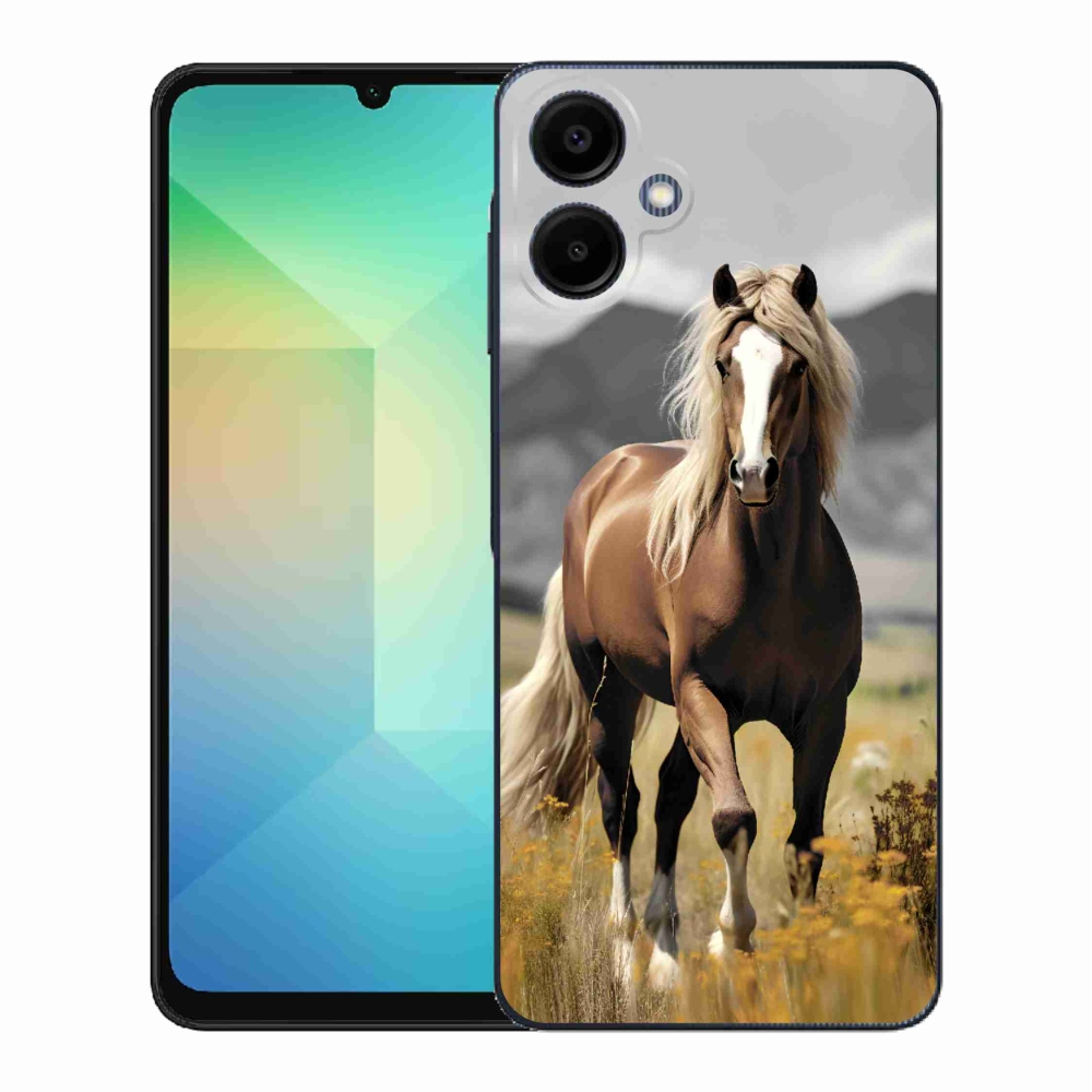 Gelový kryt mmCase na Samsung Galaxy A06 4G - hnědý kůň 1