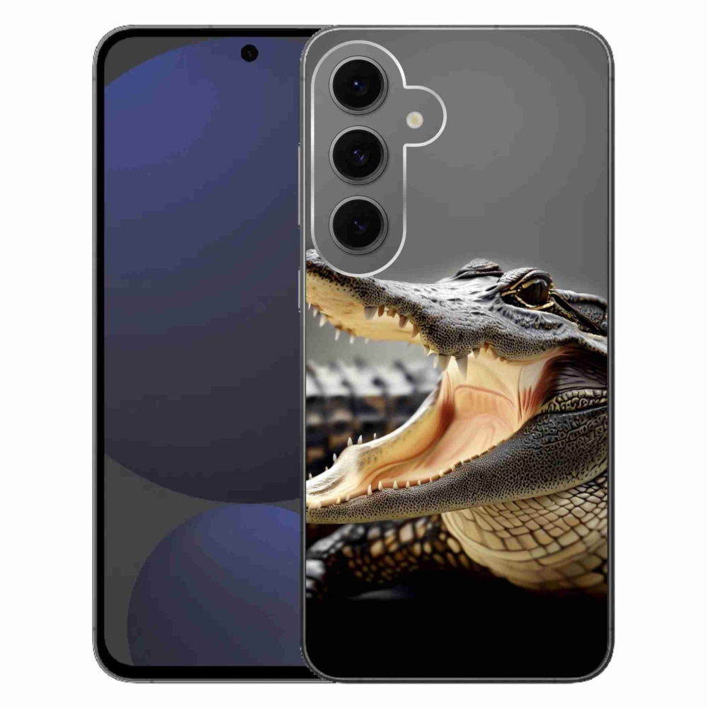 Gelový kryt mmCase na Samsung Galaxy S24 FE - krokodýl