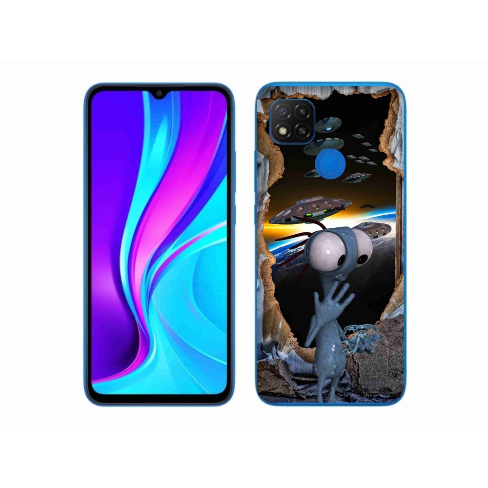 Gelový kryt mmCase na Xiaomi Redmi 9C - mimozemšťan