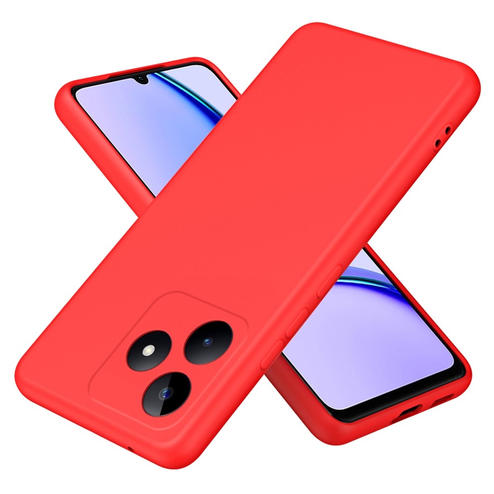 Matte gelový obal na mobil Realme C51/C53 - červený
