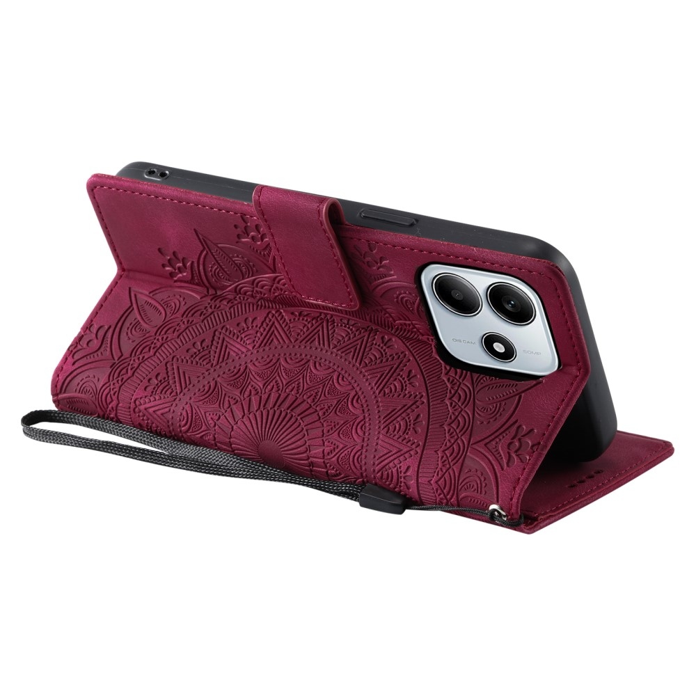 Mandalas knížkové pouzdro na Xiaomi Redmi Note 14 - rose