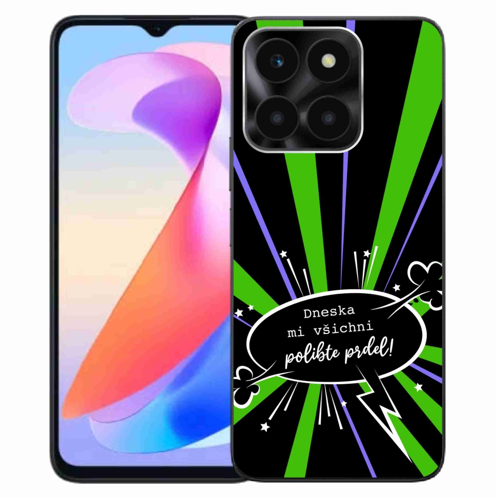 Gelový kryt mmCase na Honor X6a - vtipný text 15 černé pozadí