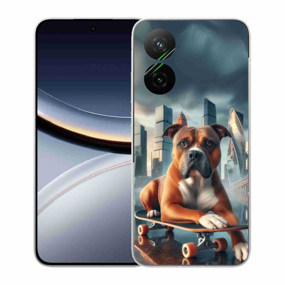 Gelový kryt mmCase na Xiaomi Poco F7 5G - pes na skateboardu