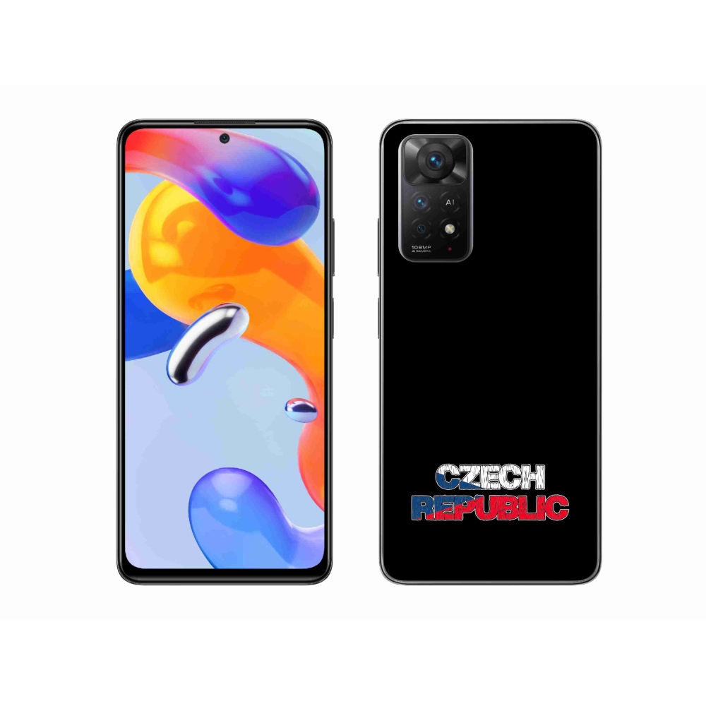 Gelový kryt mmCase na Xiaomi Redmi Note 11 Pro 4G/5G - Czech Republic černé pozadí