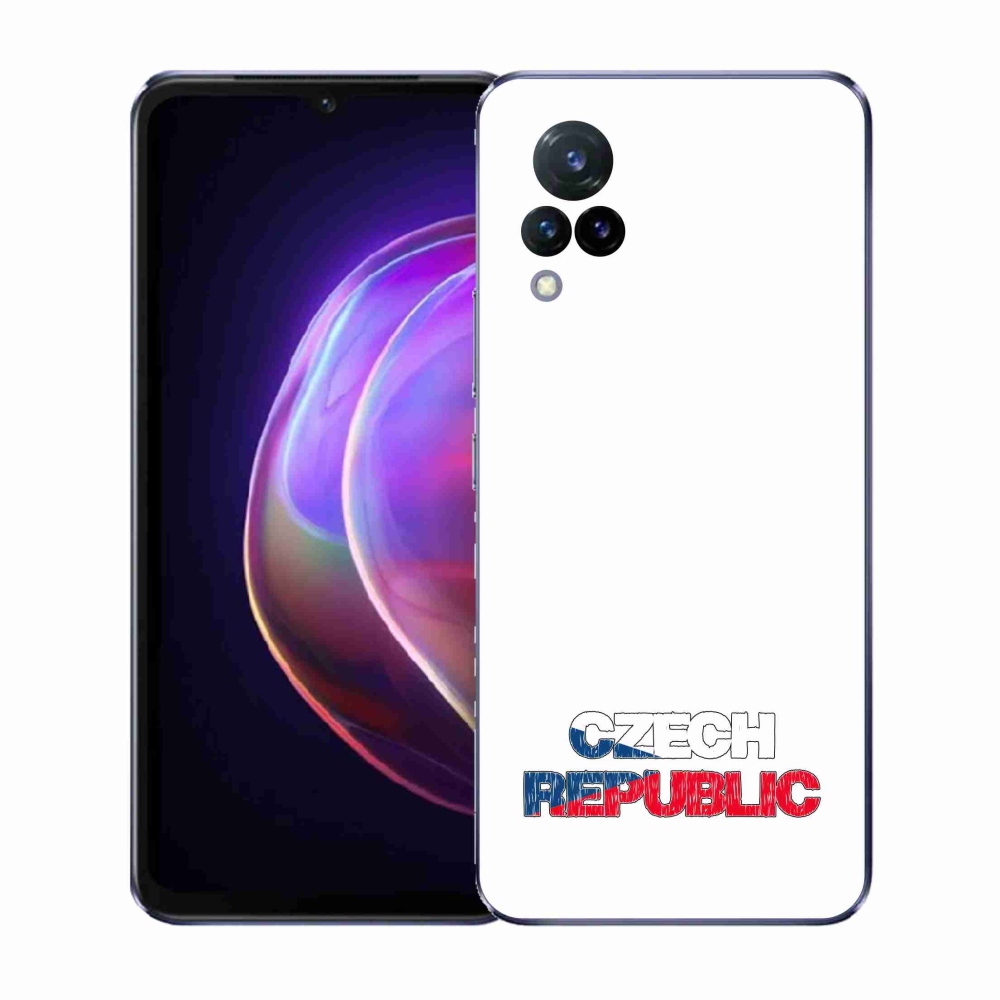 Gelový kryt mmCase na Vivo V21 4G/5G - Czech Republic bílé pozadí