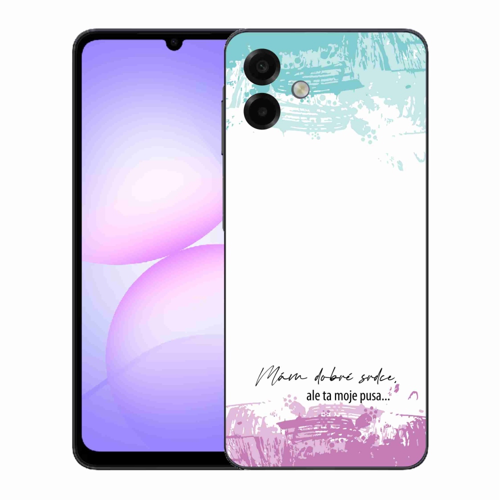 Gelový kryt mmCase na Samsung Galaxy A07 4G - vtipný text 3 bílé pozadí