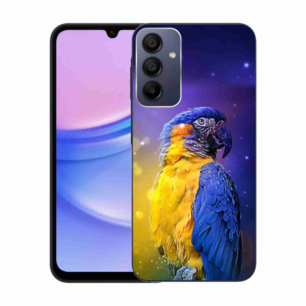 Gelový obal mmCase na Samsung Galaxy A15 4G/5G - papoušek ara 1