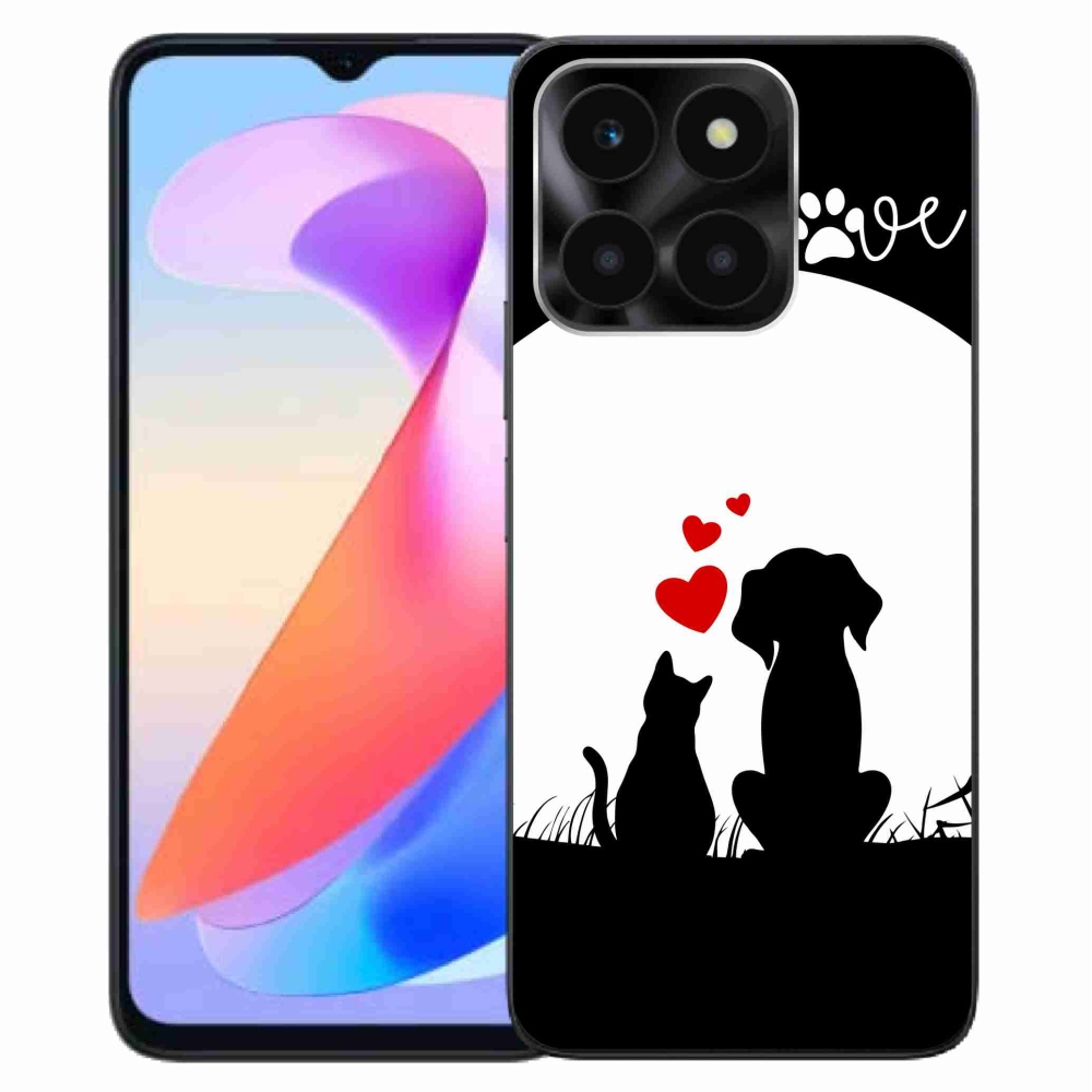 Gelový obal mmCase na Honor X6a - zvířecí láska