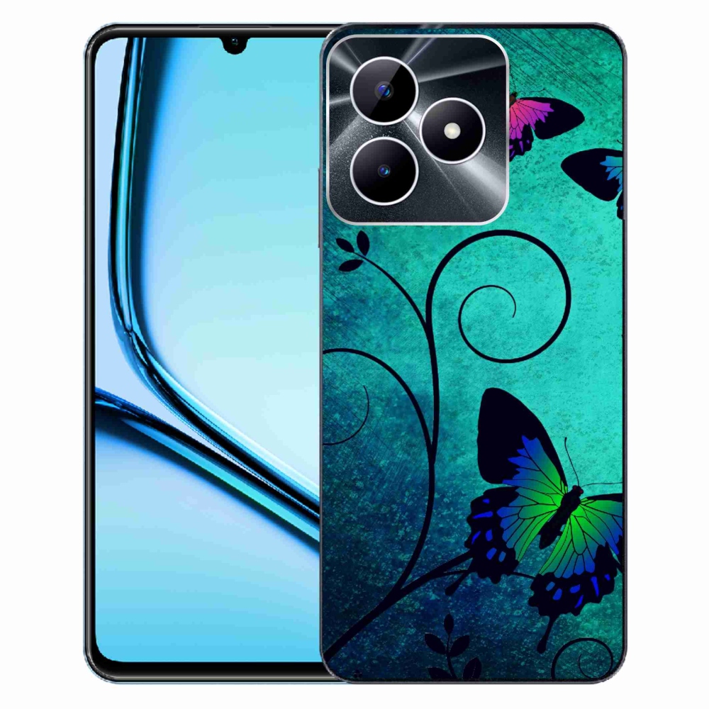 Gelový kryt mmCase na Realme Note 50 - barevní motýli