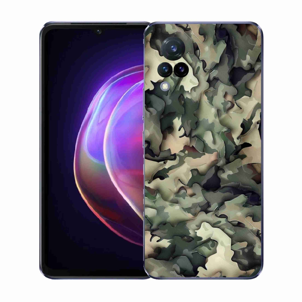 Gelový kryt mmCase na Vivo V21 4G/5G - maskáčový vzor 9