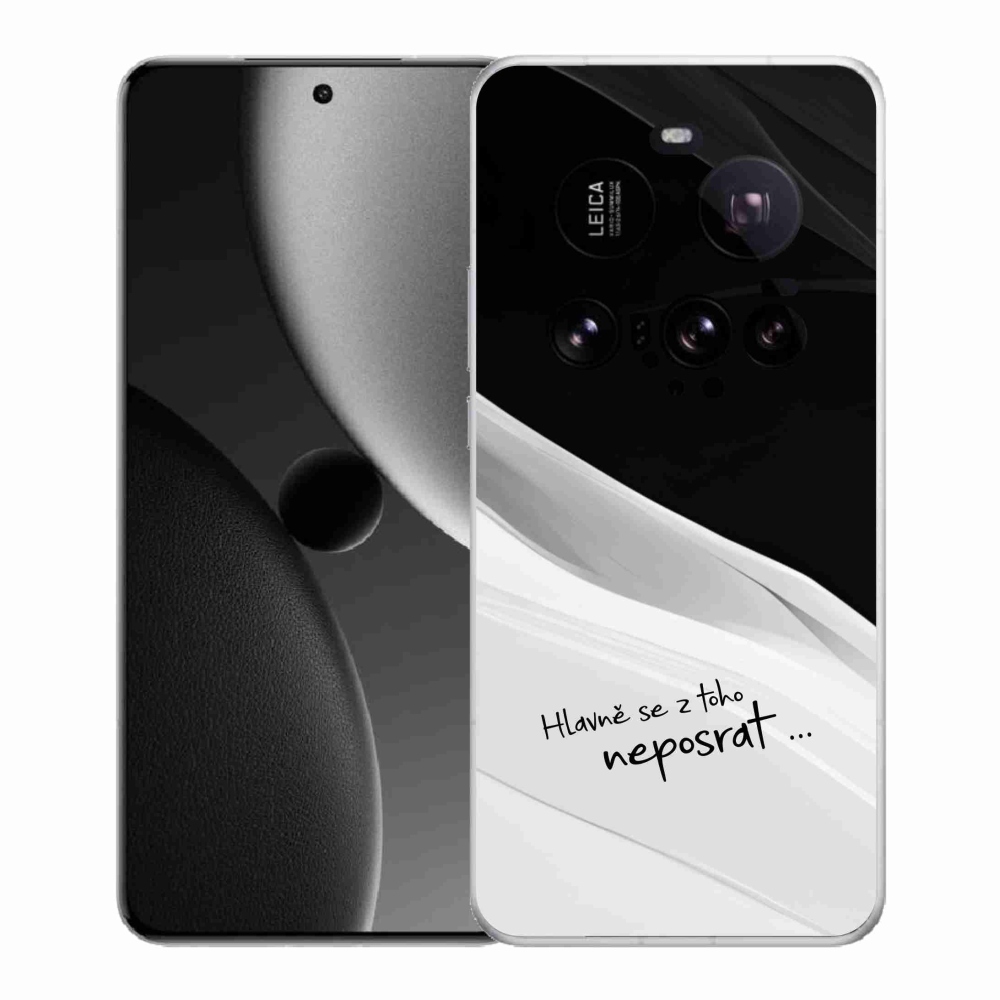 Gelový kryt mmCase na Xiaomi 15 Ultra - vtipný text 13 bíločerné pozadí