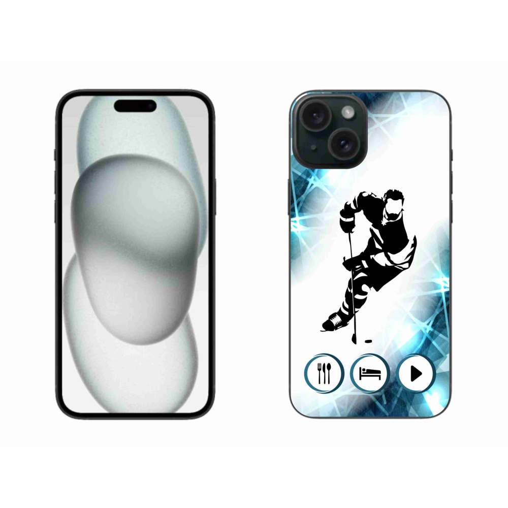 Gelový kryt mmCase na iPhone 15 Plus - hokej 1