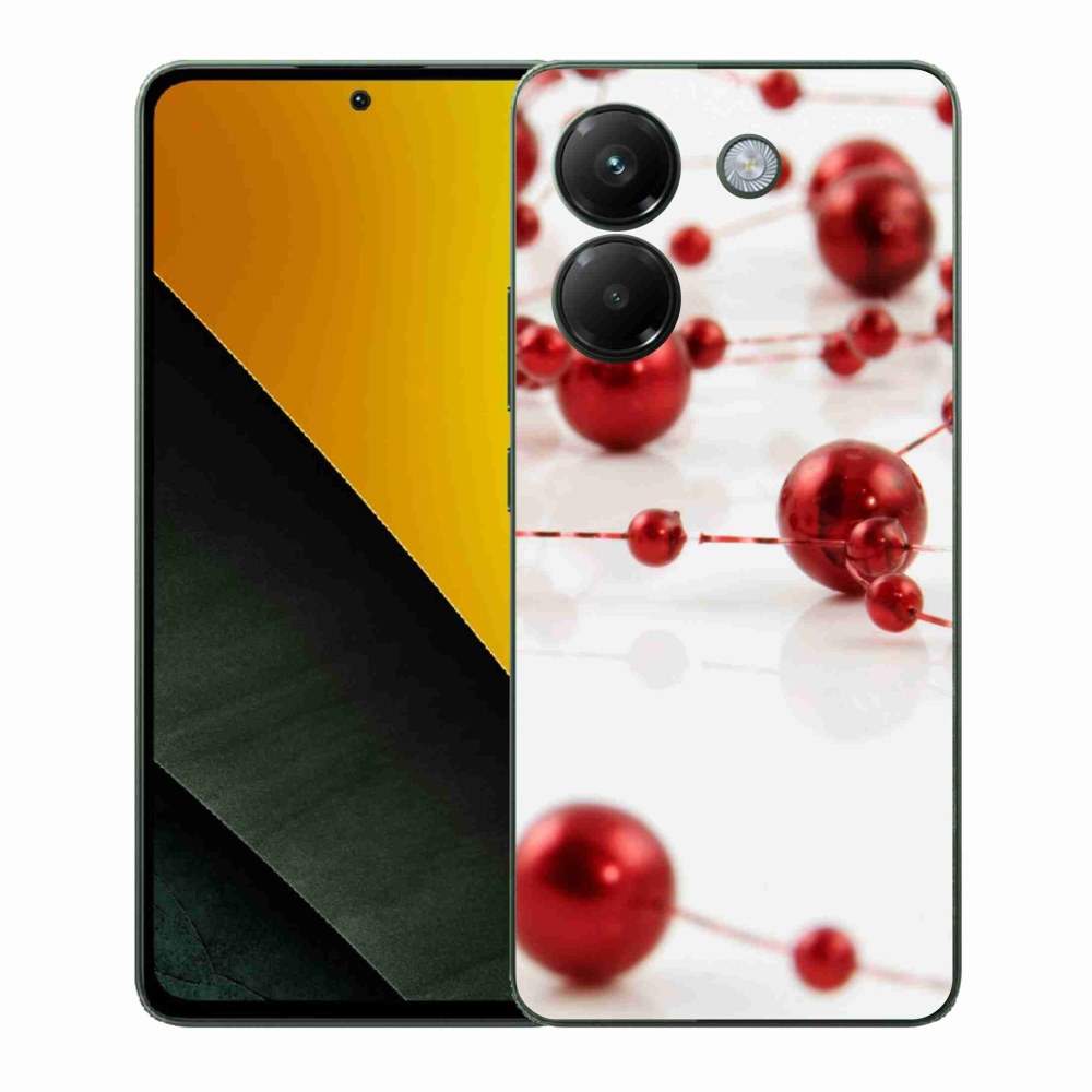 Gelový kryt mmCase na Xiaomi Poco M7 Pro 5G - vánoční řetěz