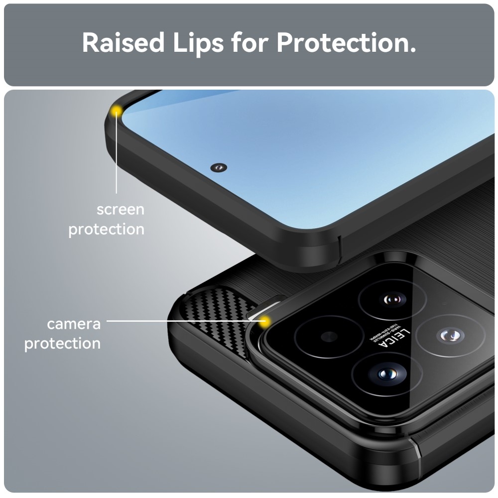 Carbon odolný gelový obal na Xiaomi 15 - černý