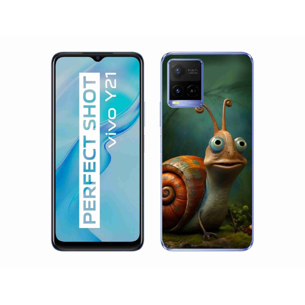 Gelový kryt mmCase na Vivo Y21/Y21s/Y33s - šnek
