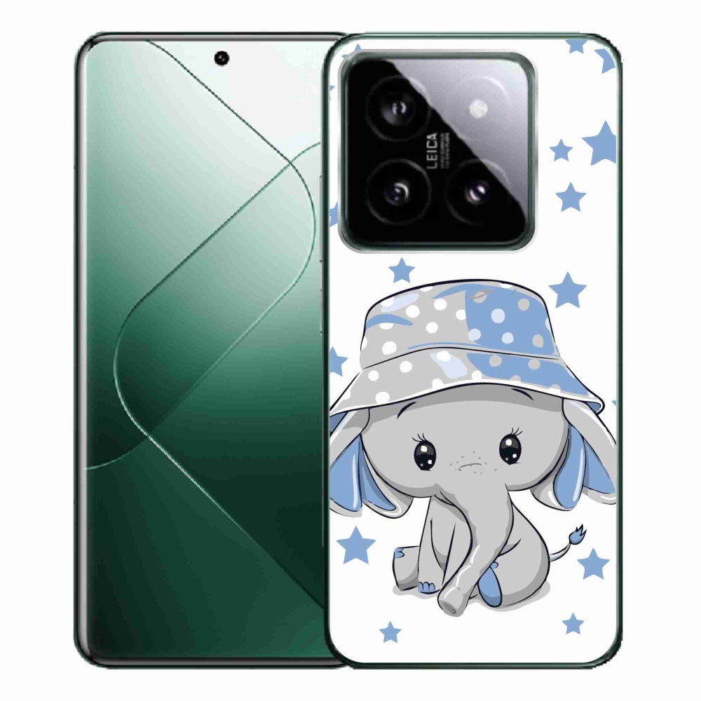 Gelový kryt mmCase na Xiaomi 14 Pro - modrý slon