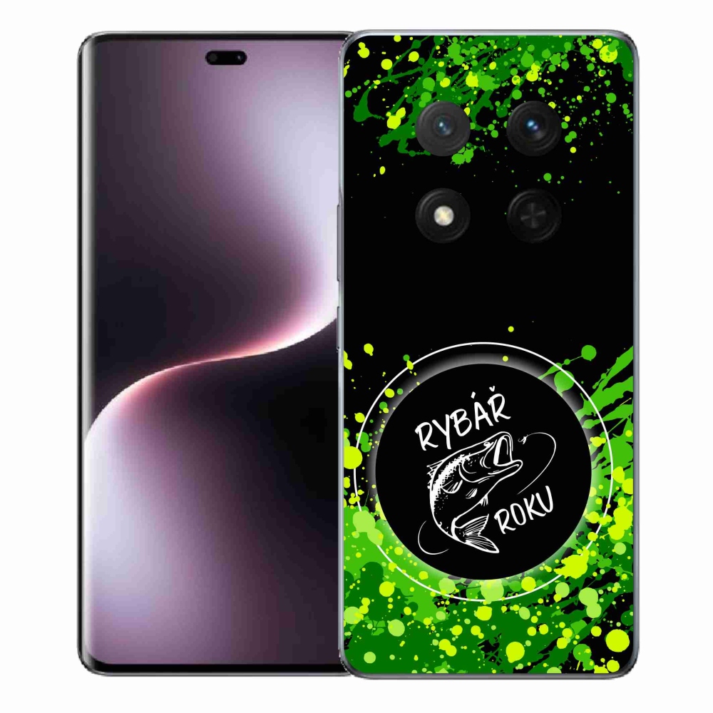 Gelový kryt mmCase na Honor Magic 7 Lite 5G - rybář roku černé pozadí