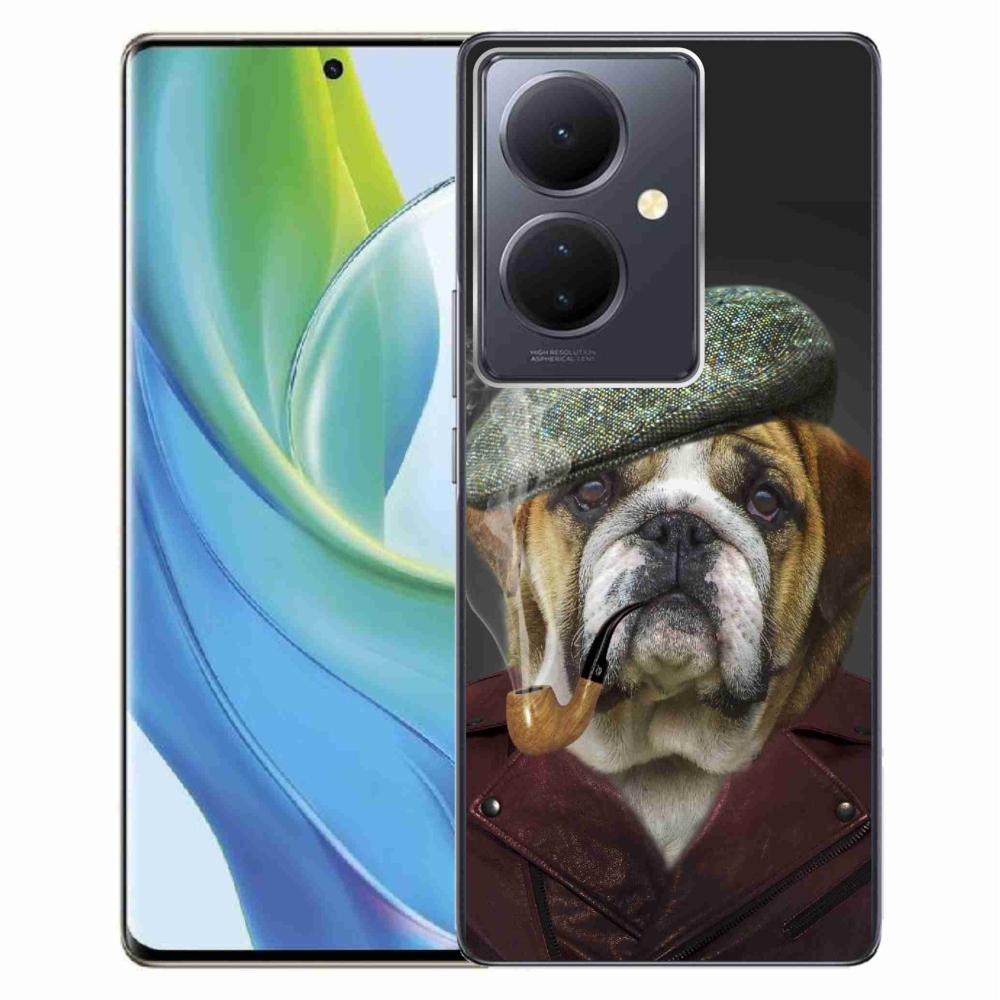 Gelový kryt mmCase na Vivo V29 Lite 5G - pes s fajfkou
