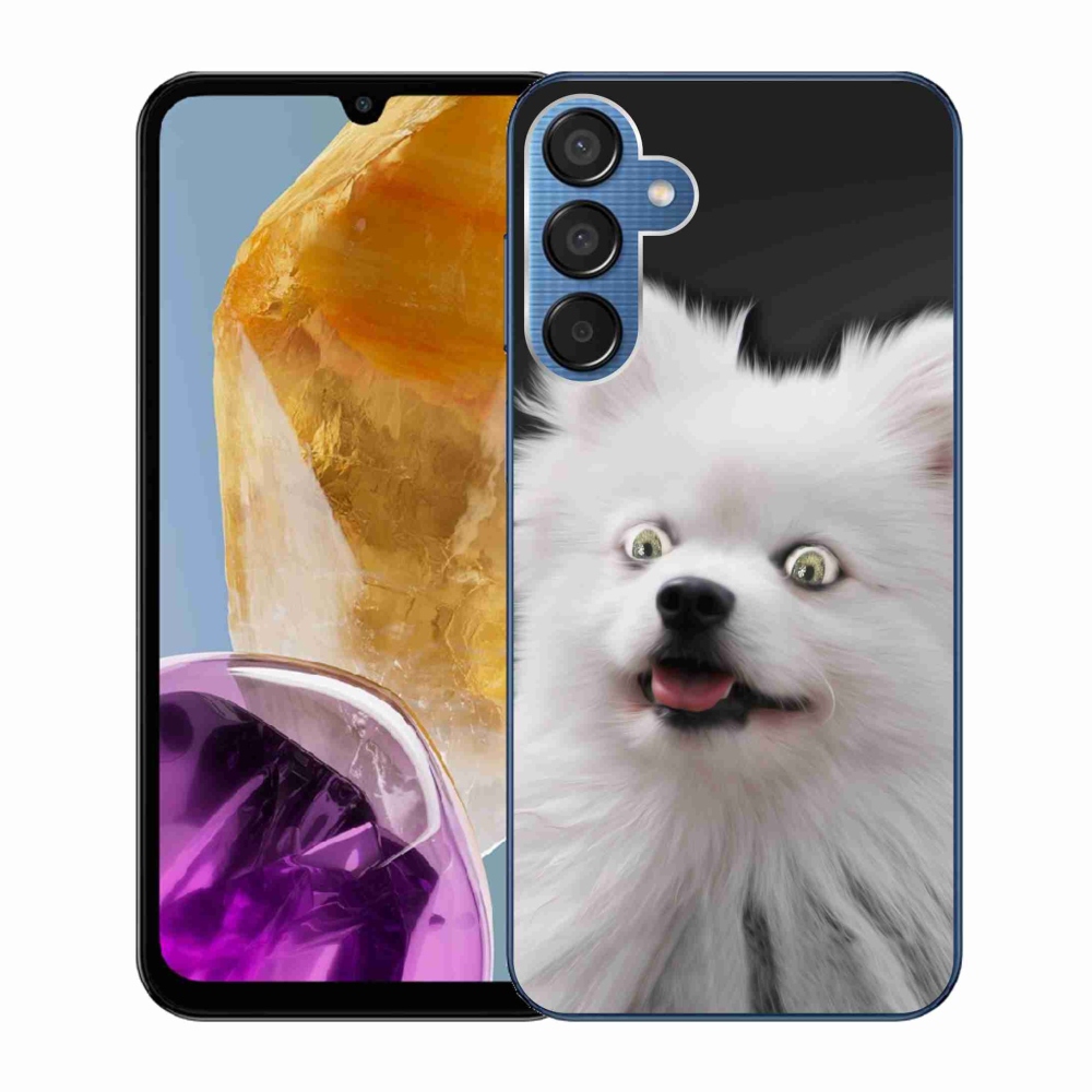 Gelový kryt mmCase na Samsung Galaxy M15 5G - bílý špic