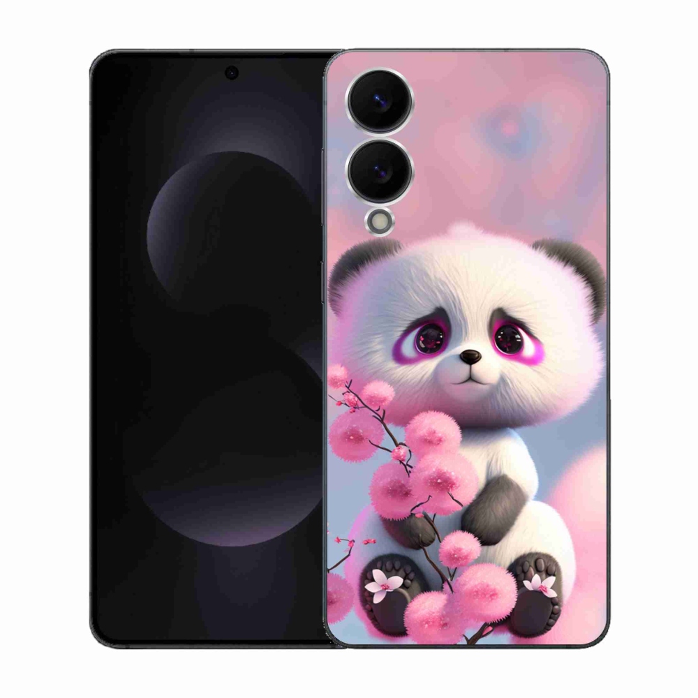 Gelový kryt mmCase na Samsung Galaxy S25 Edge - roztomilá panda 1
