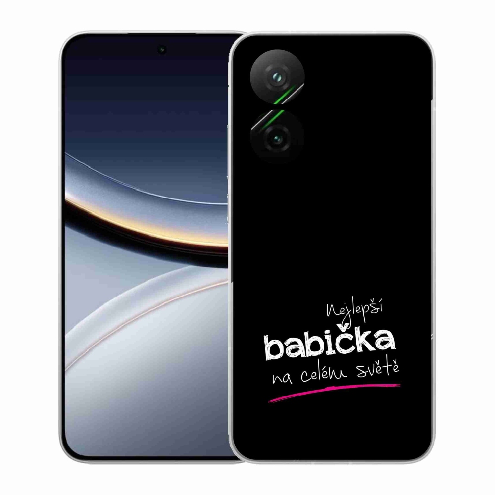 Gelový kryt mmCase na Xiaomi Poco F7 5G - nejlepší babička 4 černé pozadí
