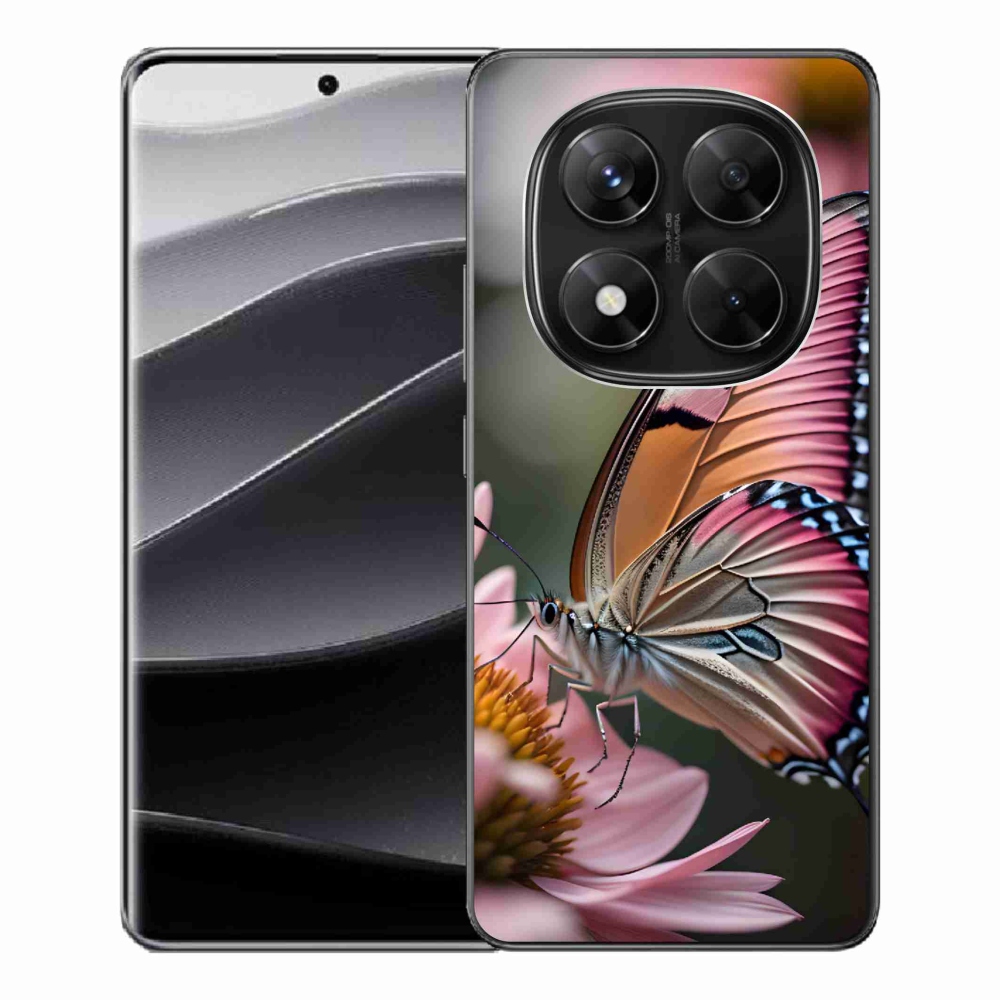 Gelový kryt mmCase na Xiaomi Redmi Note 14 Pro 5G/Poco X7 5G - barevný motýl