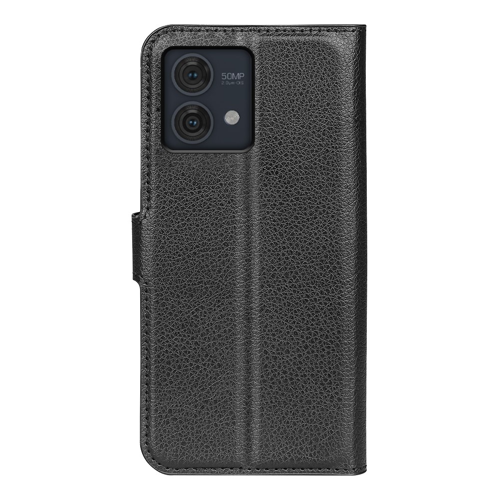 Litchi knížkové pouzdro na Motorola Moto G84 5G - černé