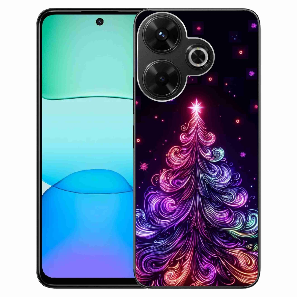 Gelový kryt mmCase na Xiaomi Redmi 13 4G/Poco M6 4G - neonový vánoční stromek 1