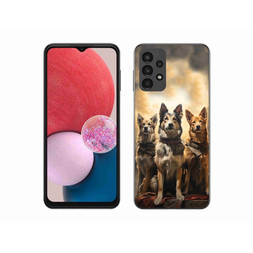 Gelový kryt mmCase na Samsung Galaxy A13 4G - tři psi