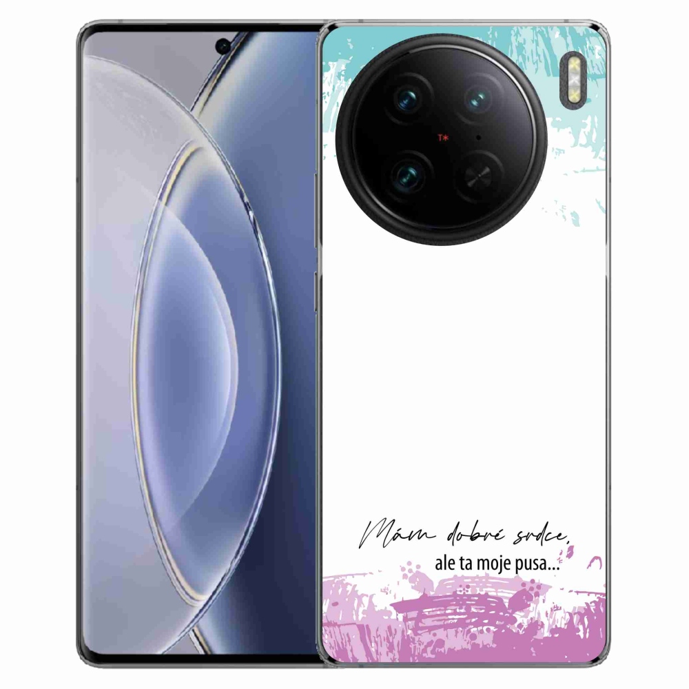 Gelový kryt mmCase na Vivo X90 Pro - vtipný text 3 bílé pozadí