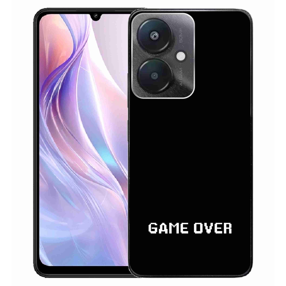 Gelový kryt mmCase na Xiaomi Redmi 13C 5G  - game over černé pozadí