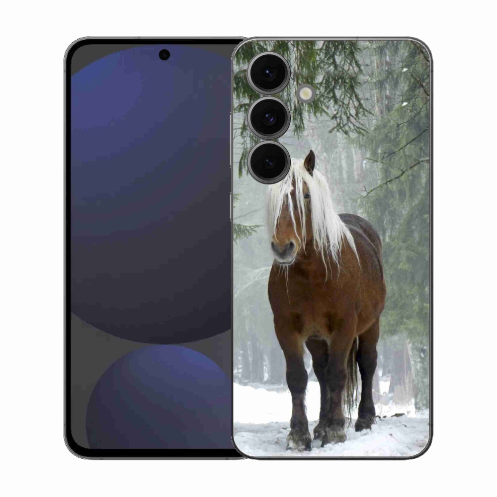 Gelový kryt mmCase na Samsung Galaxy S25 FE - kůň v lese
