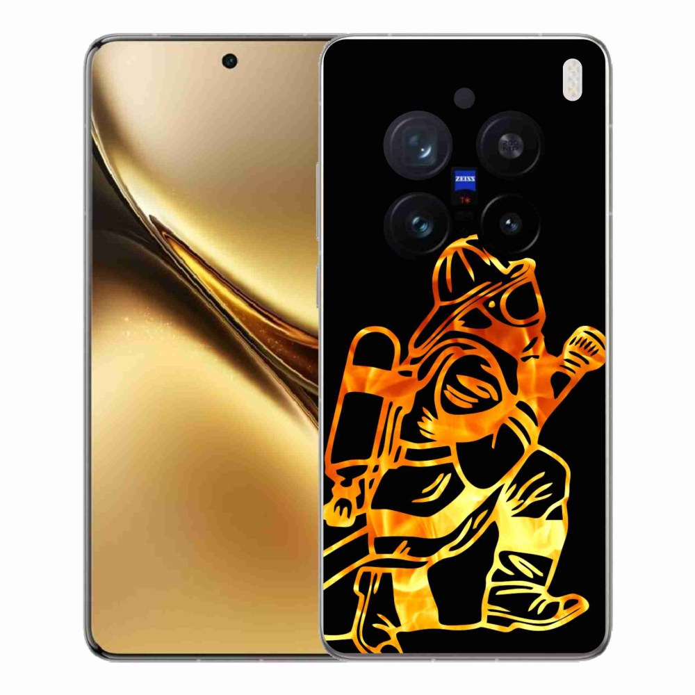 Gelový kryt mmCase na Vivo X200 Pro 5G - hasič 1